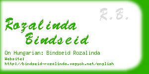 rozalinda bindseid business card